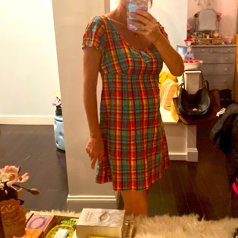 Cynthia ROWLEY gingham print dress